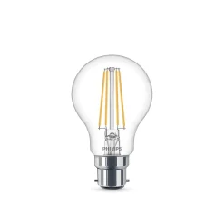 Philips Ampoule B22, Culot À Baïonnette|Ampoule Led Fonctionnelle<2 ampoules LED à filament A60 B22 806lm = 60W Ø6cm blanc chaud