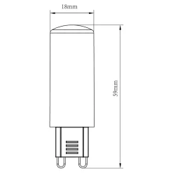 Jacobsen Ampoule Led Fonctionnelle|Ampoule G9<2 Ampoules LED G9 470lm=40W blanc neutre dimmable