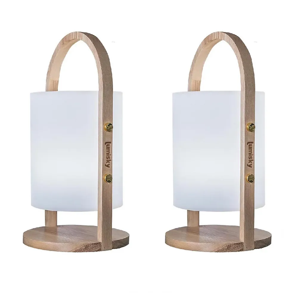 Best Lumisky 2 Lanternes sans fil LED WOODY H37cm