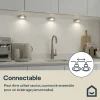 GoodHome Spot Sous Meuble<3 spots Chardin LED intégrée blanc neutre IP20 450lm 9W L.12xl.11,8xH.3,9cm chrome