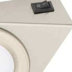 GoodHome Spot Sous Meuble<3 spots Chardin LED intégrée blanc neutre IP20 450lm 9W L.12xl.11,8xH.3,9cm chrome