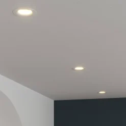 Best GoodHome 3 spots encastrables Hobson LED intégrée blanc chaud IP20 dimmable 450lm 6.1W Ø8.8xH.5.3cm blanc