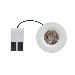 Best GoodHome 3 spots encastrables Hobson LED intégrée blanc chaud IP20 dimmable 450lm 6.1W Ø8.8xH.5.3cm blanc