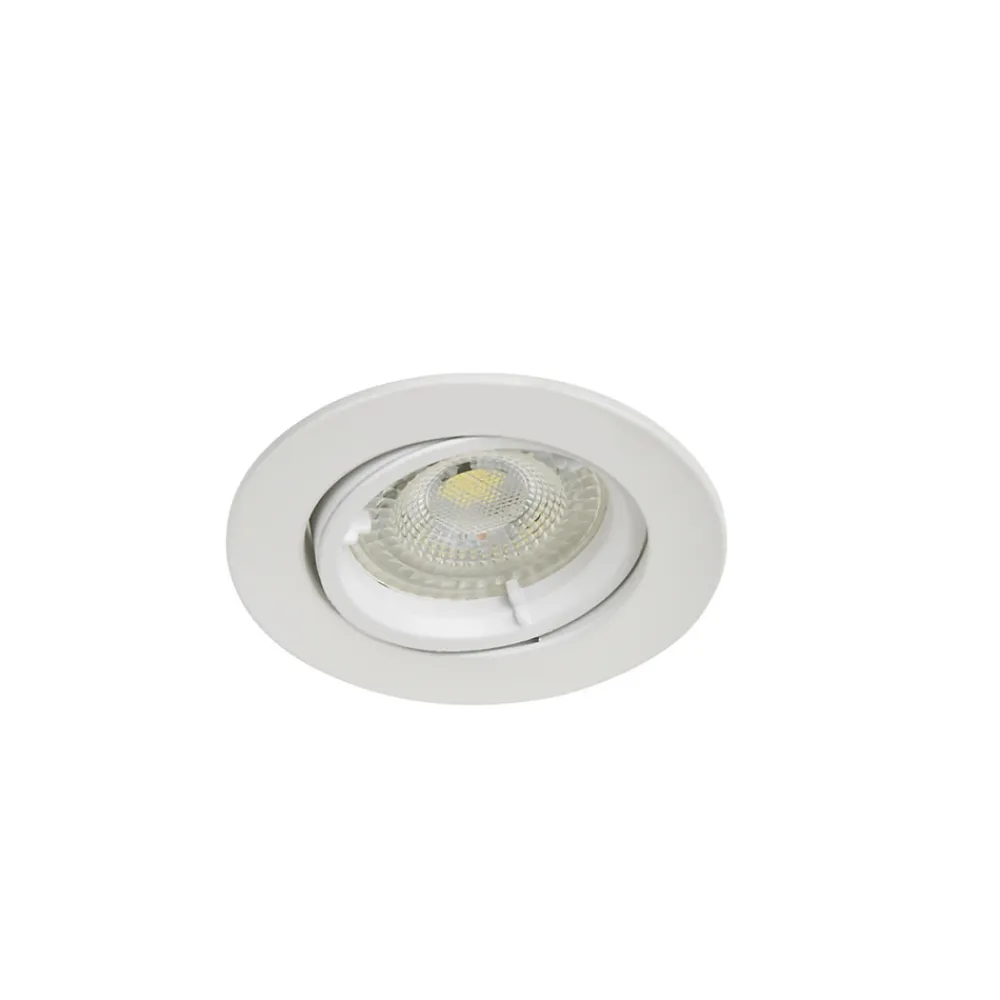 GoodHome Spot Encastrable|Spot<3 spots encastrables Salk GU10 blanc neutre IP20 450lm 4.9W Ø8.5xH.9.4cm blanc