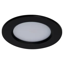 Clearance GoodHome 3 spots Ledyard LED intégrée blanc neutre IP20 200lm 2W Ø6,4xH.2cm noir