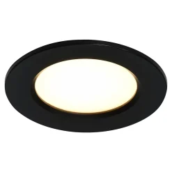 Clearance GoodHome 3 spots Ledyard LED intégrée blanc neutre IP20 200lm 2W Ø6,4xH.2cm noir