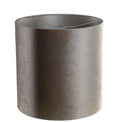 Best Qazqa Abat-jour cylindrique en velours taupe 40/40/40