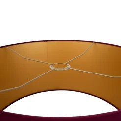 Best Qazqa Abat-jour en velours rouge 50/50/25 avec intérieur doré