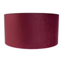 Best Qazqa Abat-jour en velours rouge 50/50/25 avec intérieur doré