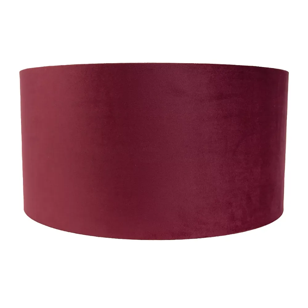 Best Qazqa Abat-jour en velours rouge 50/50/25 avec intérieur doré