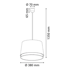 Clearance EGLO Abat-jour pour suspension cône en tissu et raphia Ø.38cm , Tabley 2
