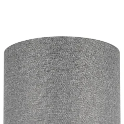 Best GoodHome Abat-jour rond Kpezin gris Ø20cm