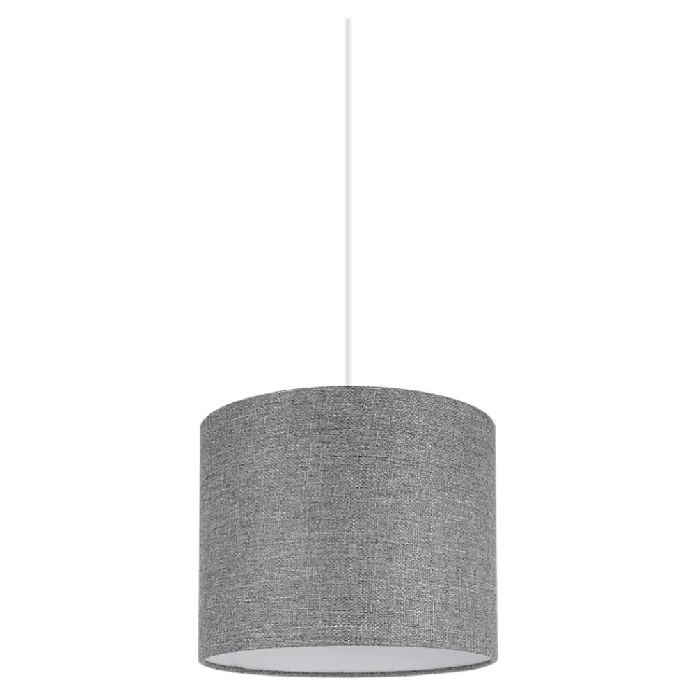 Best GoodHome Abat-jour rond Kpezin gris Ø20cm