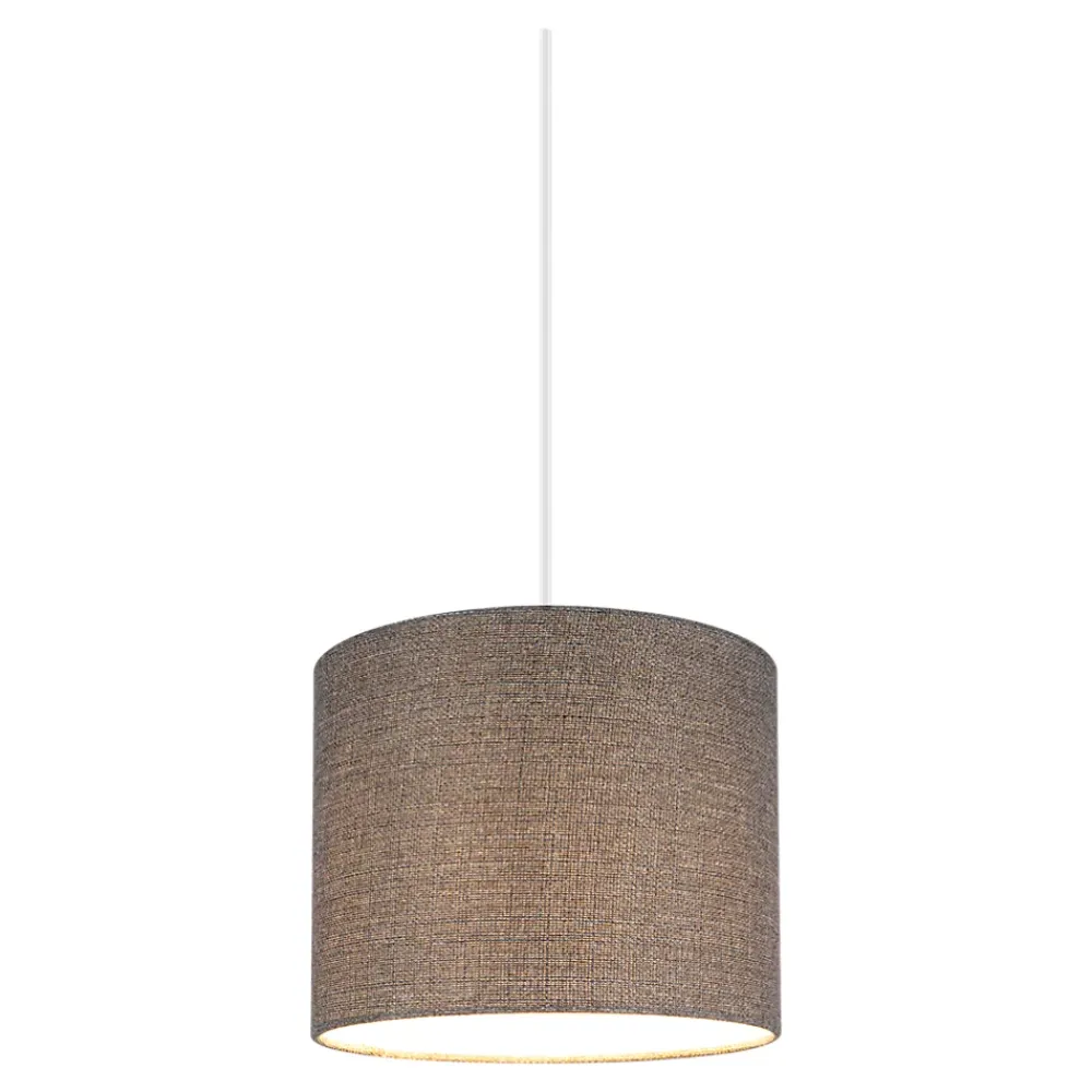 Best GoodHome Abat-jour rond Kpezin gris Ø20cm