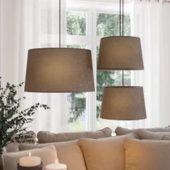 Best Corep Abat-jour tambour marron khao Ø45cm