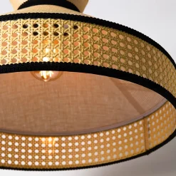 Alpinaluz Suspension Et Lustre<Suspension en rotin Style Bohème Naturel, Tressée à la Main, Douille E27 pour Salon ou Salle à Manger