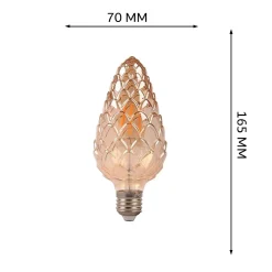 Ampoule Décorative Led<Ampoule filament LED P170 4W Dimmable E27, Forme Pignon de Pin