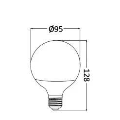 Ampoule Led Fonctionnelle<Ampoule globe LED 14W E27 G95 3000K