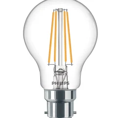 Philips Ampoule B22, Culot À Baïonnette<Ampoule LED B22 A60 transparent 806lm 7W = 60W IP20 blanc chaud