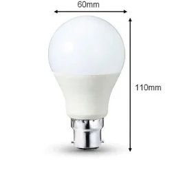 Clearance Silamp Ampoule LED B22 9W 220V A60 180 degrés (Pack de 10) - Blanc Neutre 4000K - 5500K -