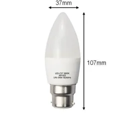 Best Silumen Ampoule LED B22 6W 220V C37 180 - Blanc Chaud -