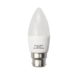 Silamp Ampoule B22, Culot À Baïonnette<Ampoule LED B22 6W 220V C37 180 degrés - Blanc Froid 6000K - 8000K -