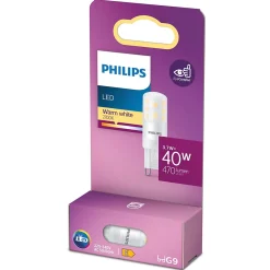 Light Ampoule Led Fonctionnelle|Ampoule G9<Ampoule LED capsule G9 470lm 3.7W = 40W IP20 blanc chaud Philips