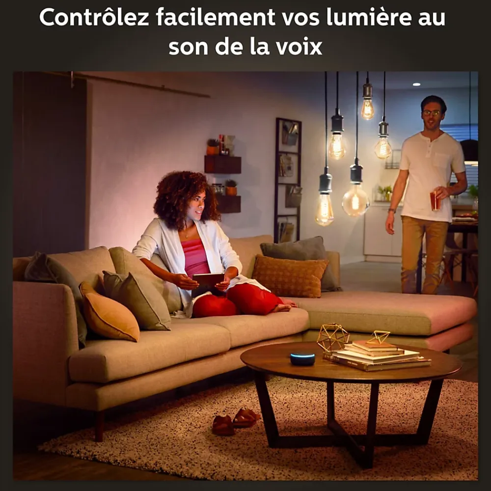 Best Philips Hue Ampoule LED connectée A60 IP20 E27 550lm 7W blanc
