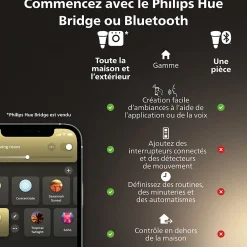 Best Philips Hue Ampoule LED connectée A60 IP20 E27 550lm 7W blanc