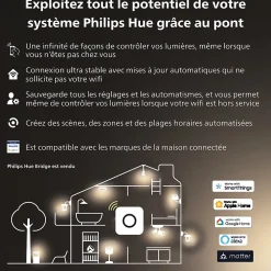 Best Philips Hue Ampoule LED connectée A60 IP20 E27 550lm 7W blanc