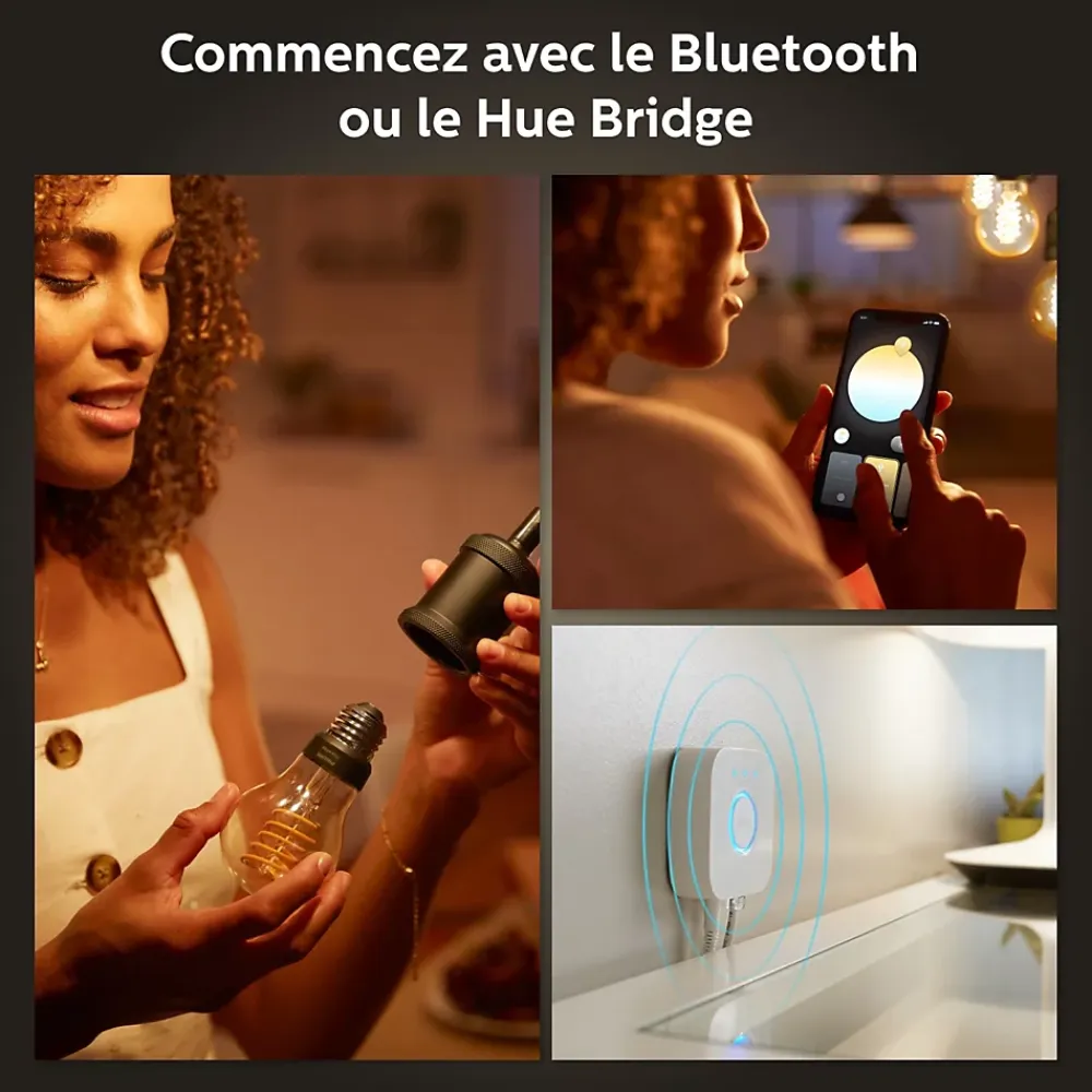 Best Philips Hue Ampoule LED connectée A60 IP20 E27 550lm 7W blanc