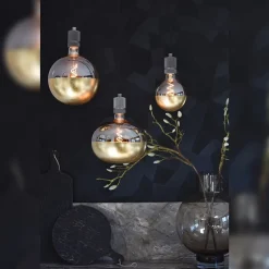 CALEX Ampoule Décorative Led<Ampoule LED décorative XXL boden verre doré craquelé dimmable E27 4W 100lm