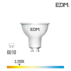 Clearance EDM Ampoule LED Dichroïque GU10 8W 600lm 3200K - - Lumière chaude - Classe énergétique A+