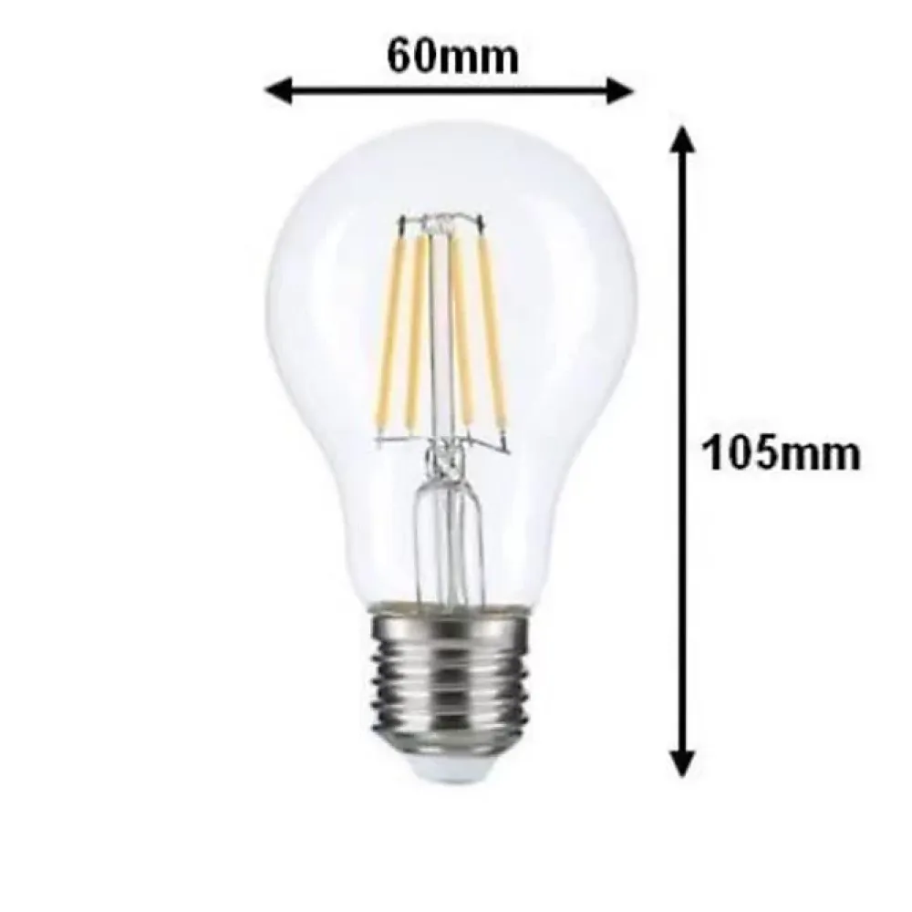Best Silumen Ampoule LED E27 A60 Filament - - Blanc Chaud 2300k - 3500k - 8W