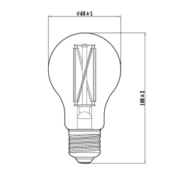 Best Jacobsen Ampoule LED E27 A60 filament 470lm = 40W blanc chaud Eco