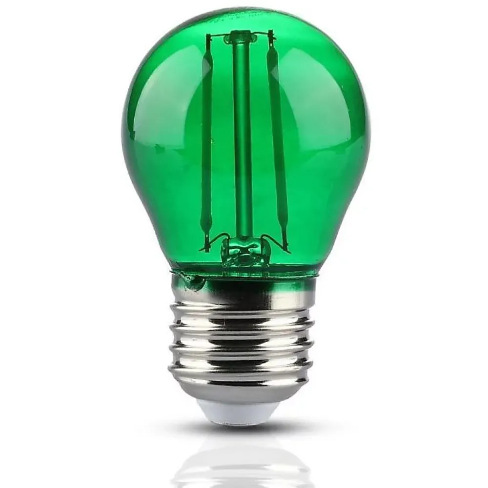 Best Silamp Ampoule LED E27 Filament 2W G45 Vert -