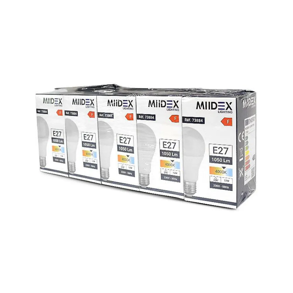 Best Miidex Lighting Ampoule LED E27 11W - Blanc neutre 4000K - 1050 lm - Pack 5