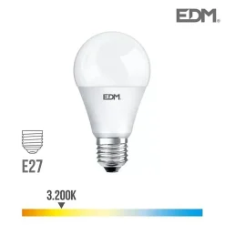 Best EDM Ampoule LED E27 15W Ronde A60 équivalent à 100W - Blanc Chaud 3200K