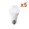 Best Silamp Ampoule LED E27 9W 220V A60 180 degrés (Pack de 5) - Blanc Chaud 2300K - 3500K -