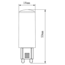 Jacobsen Ampoule Led Fonctionnelle|Ampoule G9<Ampoule LED G9 600lm=48W blanc chaud dimmable