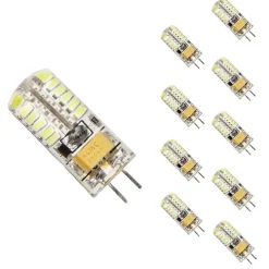 Best Silamp Ampoule LED G4 12V 3W SMD2835 24LED 360 degrés (Pack de 10) - Blanc Chaud 2300K - 3500K -