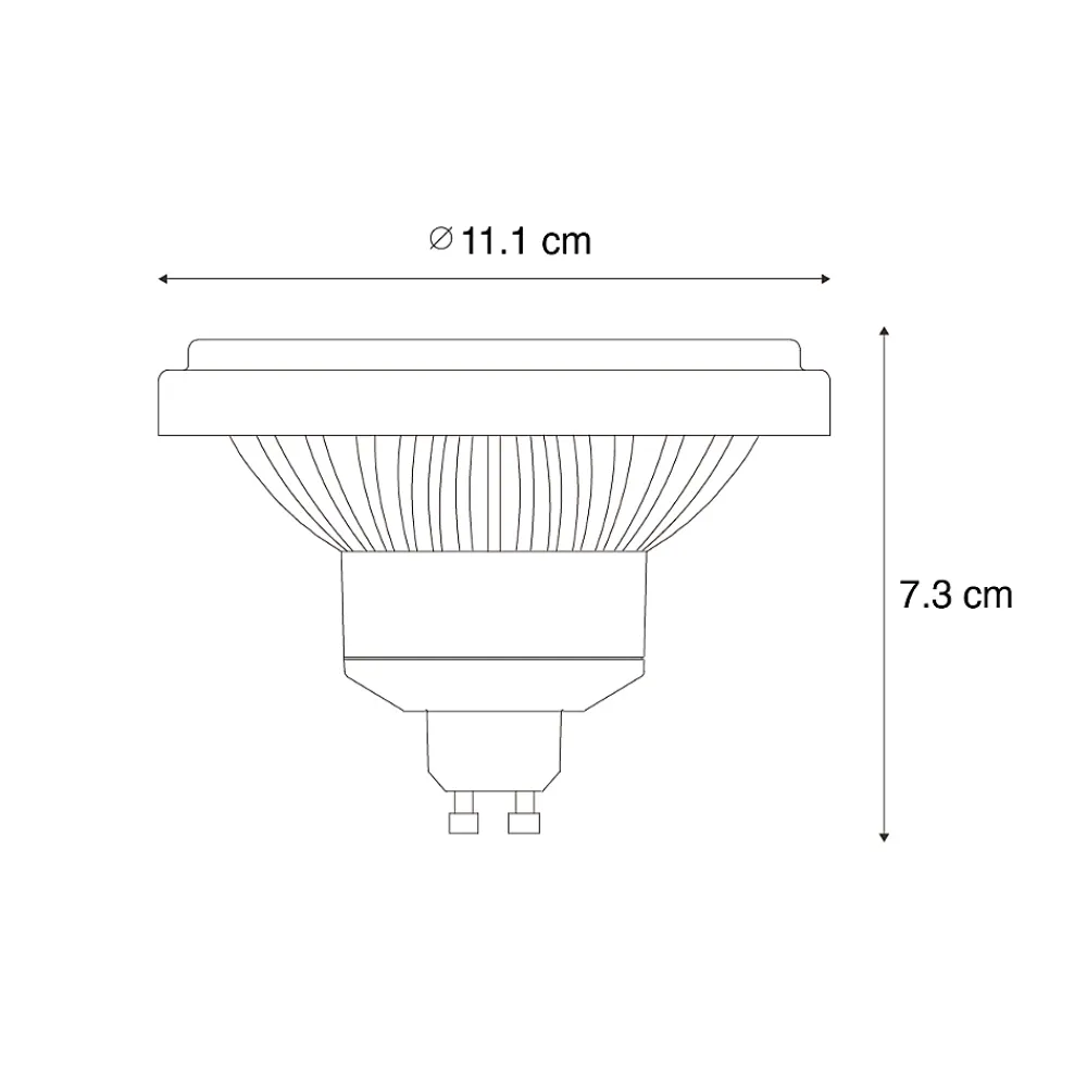 Best Luedd Ampoule LED GU10 à gradation 3 niveaux 111 mm 10,5 W 770 lm 3000K