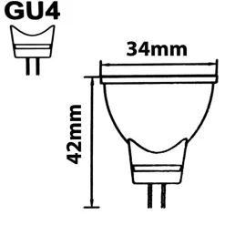 New Silamp Ampoule LED GU4 / MR11 4W 12V - Blanc Neutre 4000K - 5500K -