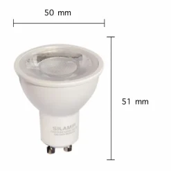 Clearance Silamp Ampoule LED GU10 Dimmable 8W 220V SMD2835 PAR16 60degrés (Pack de 100) - Blanc Chaud 2300K - 3500K -