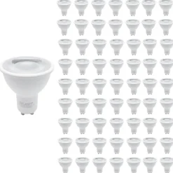 Clearance Silamp Ampoule LED GU10 Dimmable 8W 220V SMD2835 PAR16 60degrés (Pack de 100) - Blanc Chaud 2300K - 3500K -