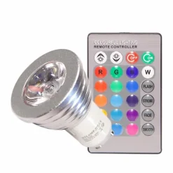 Silumen Ampoule Pour Spot|Ampoule Basse Consommation, Grade A<Ampoule LED GU10 3W RGB 220V M1 80 - - Multicolore - Réflecteur - Spot