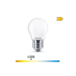 Clearance Philips Ampoule Led Sphérique E27 6.5w 806lm 4000k Lumière Du Jour 4.5x7.8cm