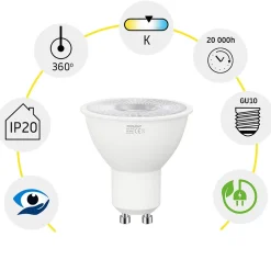 Toolight AMPOULE LED 5W CHAUDE GU10 230V RSL040