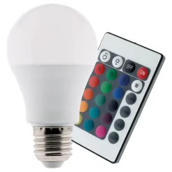Zenitech Ampoule E27, Gros Culot À Visser<Ampoule LED 7,5W E27 de couleurs RGB avec télécommande -