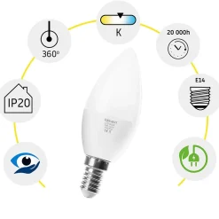 Toolight AMPOULE LED 8W NEUTRAL E14 230V RSL036
